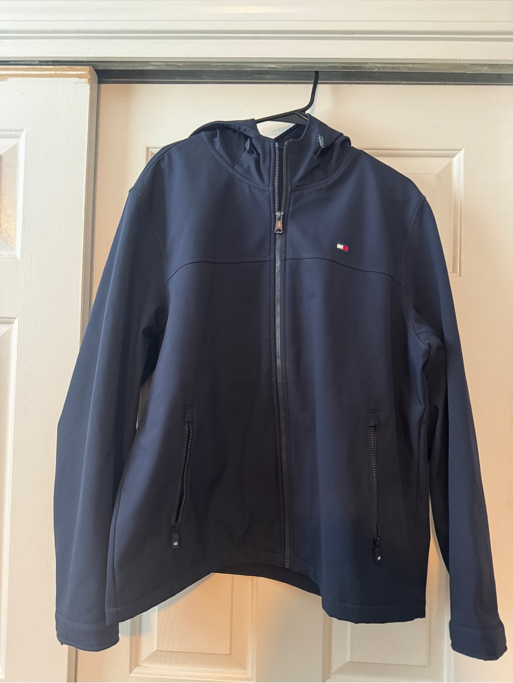 Tommy Hilfiger Navy Hooded Softshell Jacket